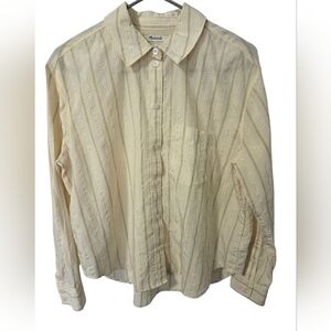 Madewell Relaxed Oversized Button Down Shirt Women Size Medium